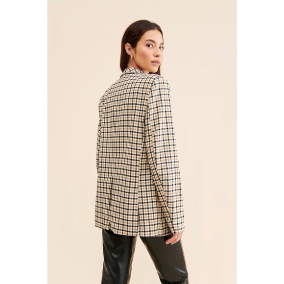 Sister Jane Blazer Anthropologie Fringe Double Breasted Jacket Size M - Picture 2 of 11